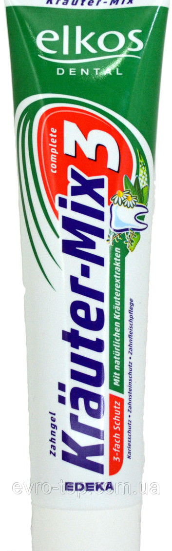 Зубна паста Elkos Krauter-Mix-3 ( з лікувальними травами) Німеччина 125г