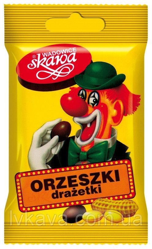 Горішки-драже Orzeszki drazetki Клоун ( арахіс у шоколаді) Польща 70г
