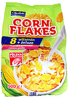 Кукурудзяні пластівці Crownfield Corn Flakes з вітамінами +залізо Польща 500г.
