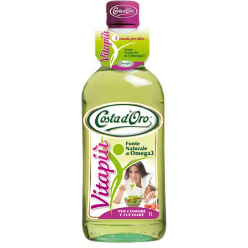 Суміш п'яти олій першого холодного пресування Costa d'Oro Vitapiu Omega- 3, 750 мл Італія