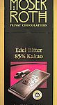 Шоколад чорний Moser Roth Edel Bitter 85% какао Німеччина 125 г