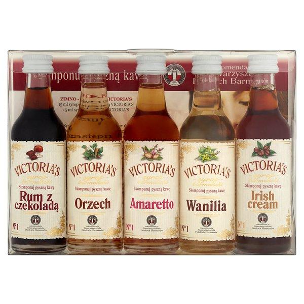 Сиропи для кави, коктейлів, напоїв Viktorias 5 смаків Польща 5х50мл